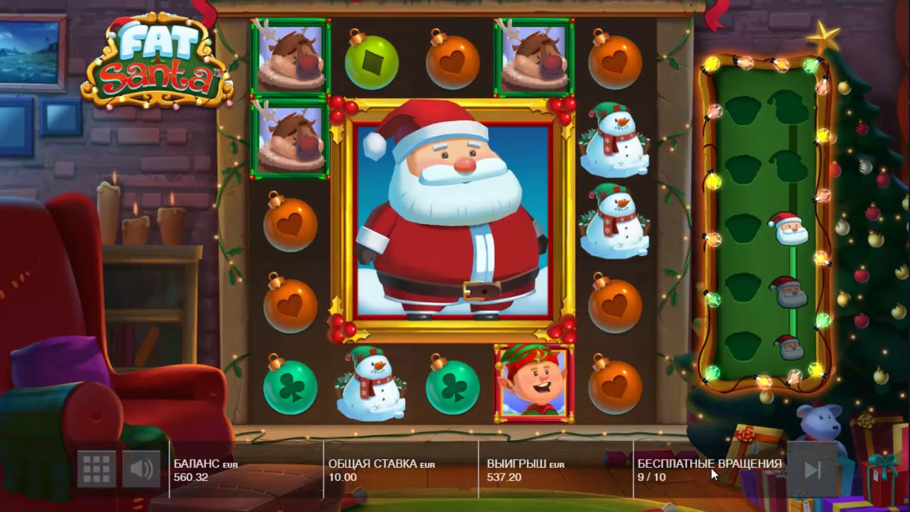 Атмосфера Рождества и азартные игры в онлайн слоте «Fat Santa»